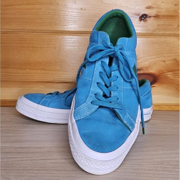 Converse One Star Low Top Pinstripe Unisex Size Men’s 10 Women’s 12 Green Teal - Picture 15 of 16